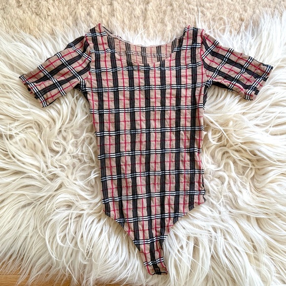 Burberry Classic Printed Wolford Bodysuit - Picture 1 of 7